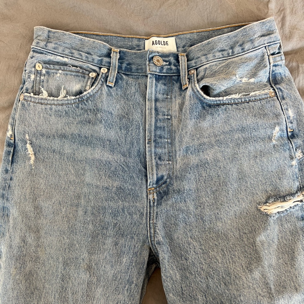 Agolde Mid-rise 90s Distressed Jeans